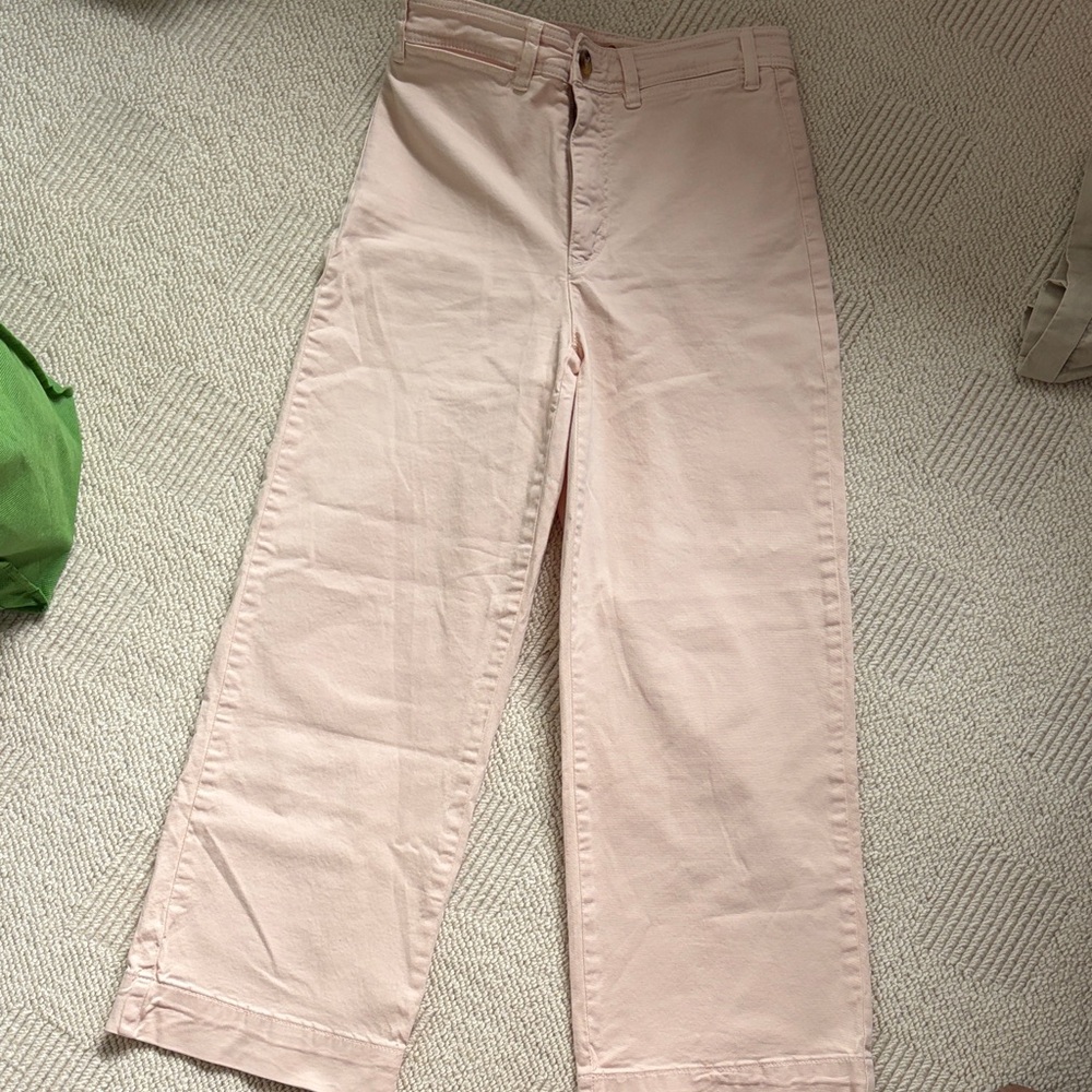 Marine layer light Pink Wide-Leg Cotton Pants